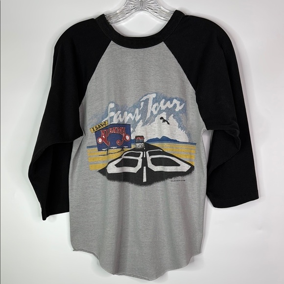 Vintage Alabama The Fan Tour Raglan 3/4 Sleeve Tshirt Size Medium 1986 - Picture 1 of 12